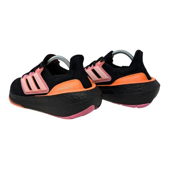 NIB Adidas Womens 9.5 Ultraboost Light Shoes Black/White Tint/Beam Pink HQ8599 - Picture 5 of 12